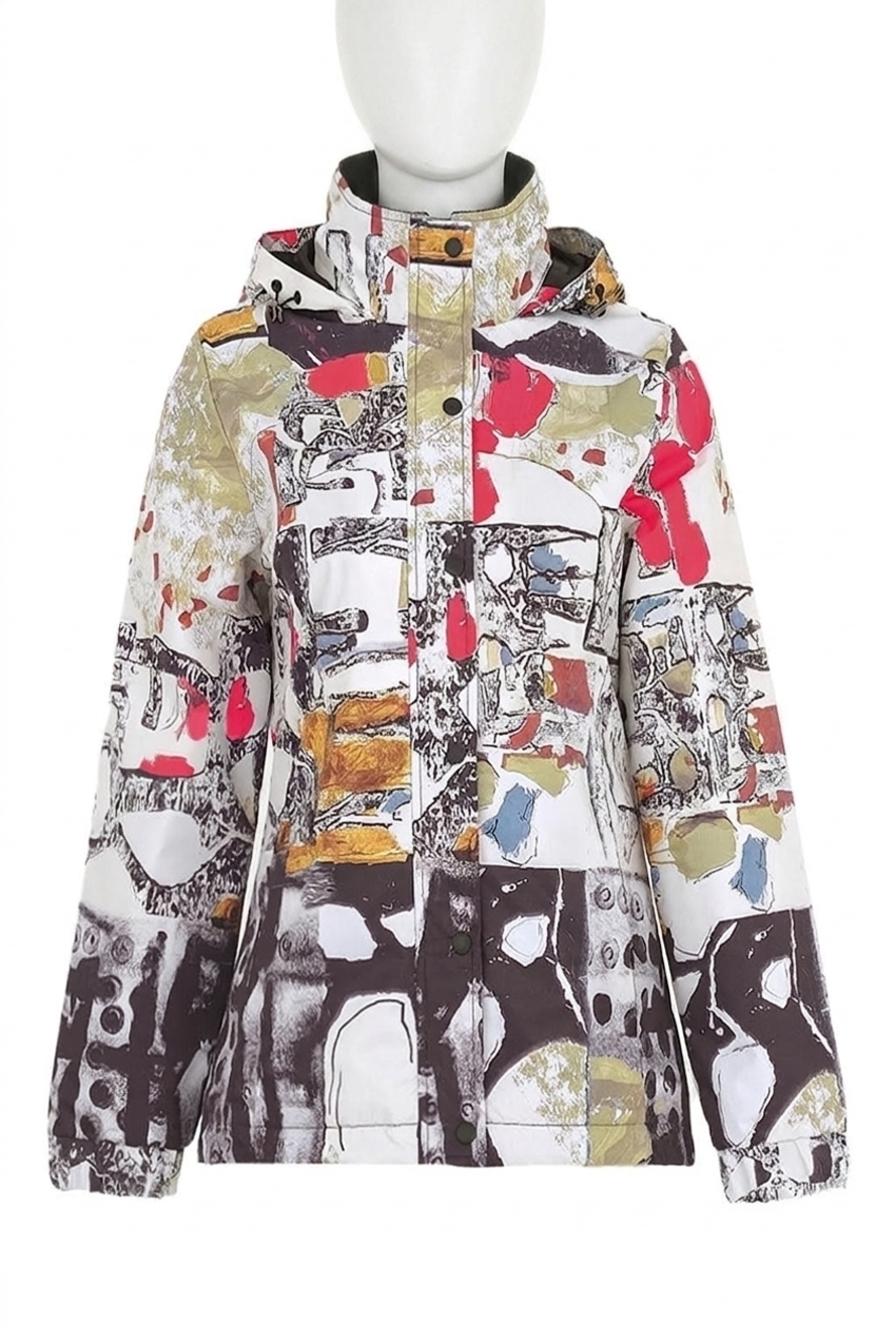 NEW DOLCEZZA women's art print hooded jacket in multi